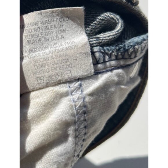 Just USA Blue Distressed Blue Ultra Mid Long Short Jean Shorts Women’s Sz 13 - Picture 9 of 11